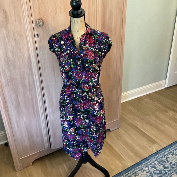 52 Conversations Anthropologie Colloquial Floral Shirt Dress floral summer 6 - Picture 3 of 16